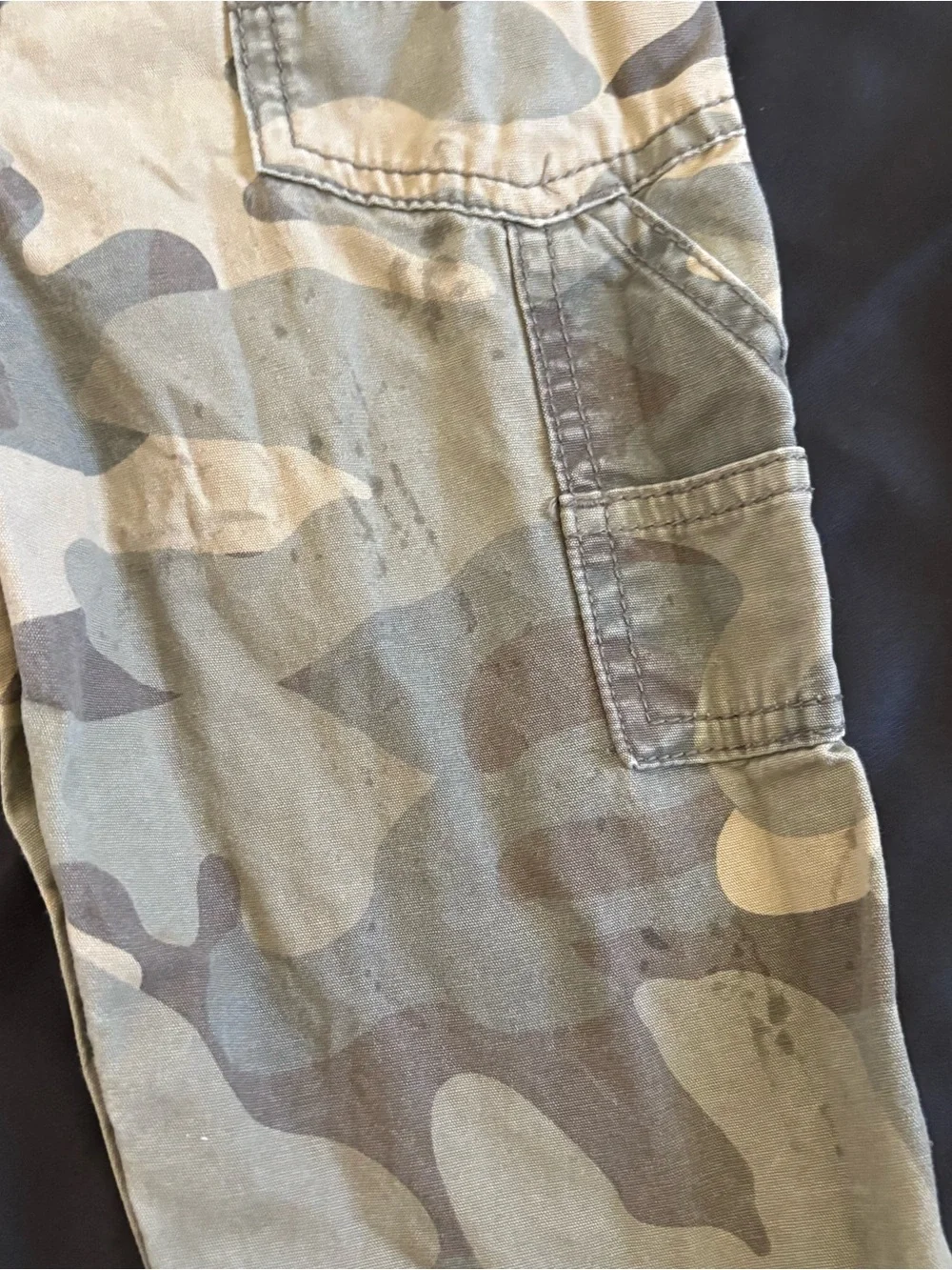 Vintage OshKosh B'gosh Kids Camouflage Overalls - Green & Tan ✨🪖